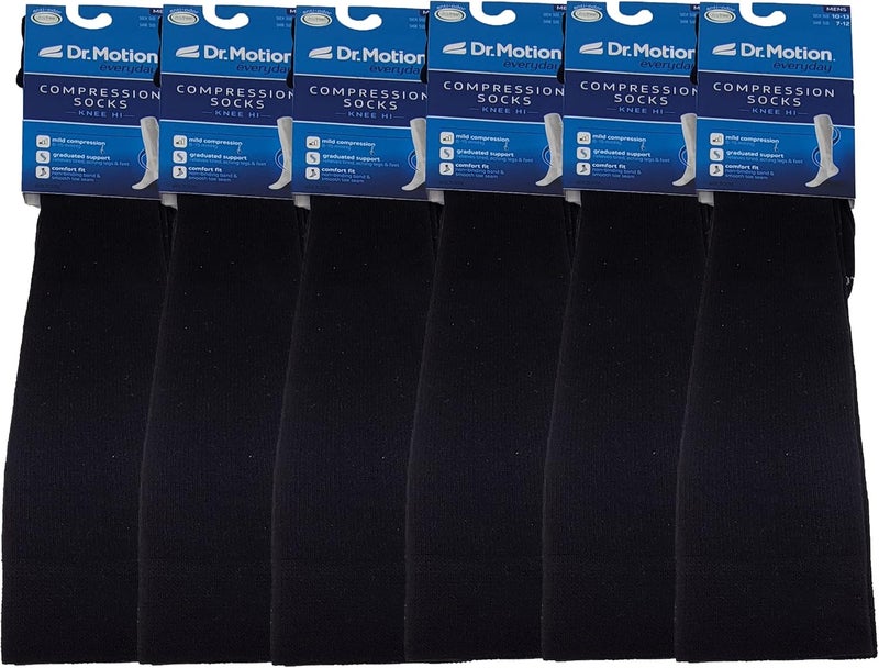 Dr Motion Men 6 pairs pack everyday compression knee high socks - Image 2